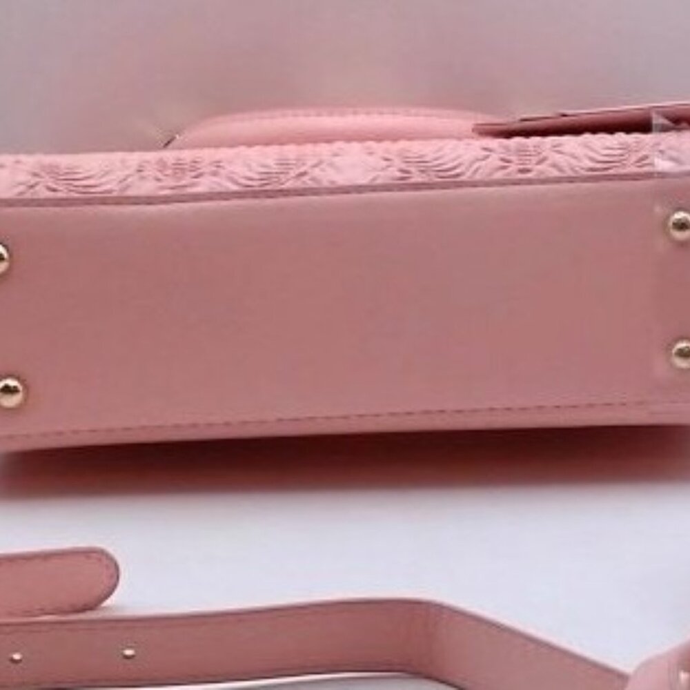 NWT Beautiful Pink Quilted Satchel Bag with Card Holder - Picture 3 of 7